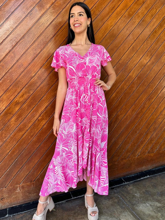 VESTIDO CAMELIA FUCSIA