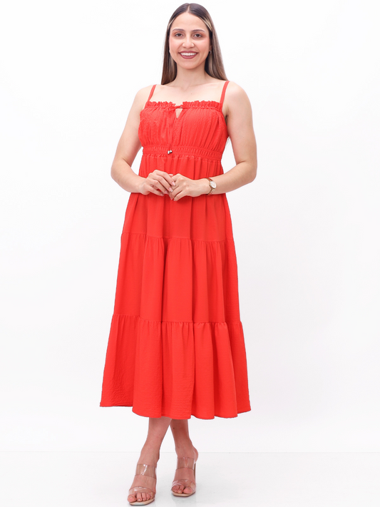 VESTIDO GÍA ROJO